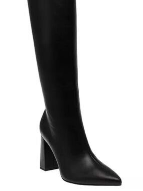 Wild Pair Black Over-the-Knee Block Heel Boots